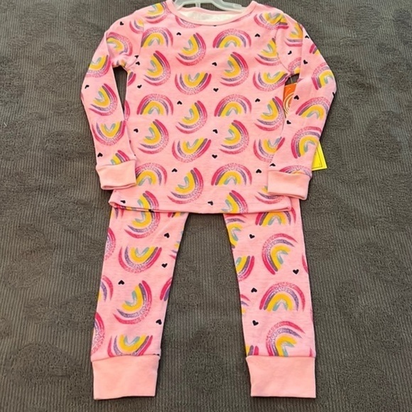 Little Kids Wonder Nation 2 Piece Rainbow Pajamas - Picture 1 of 3